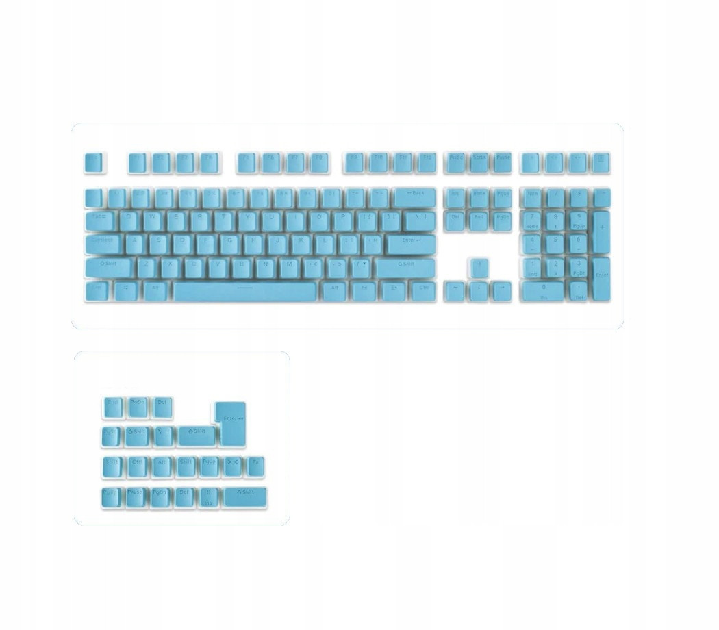 Klávesy pro mechanickou klávesnici Pbt Keycaps Pudding 129ks Light Blue