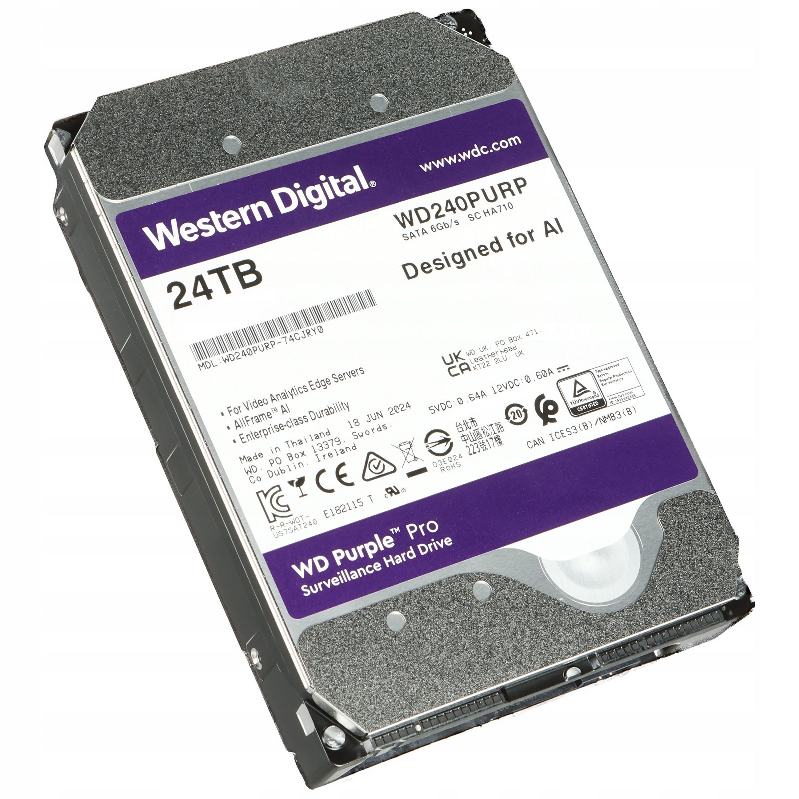 Disk Pro Rekordér HDD-WD240PURP 24TB 24/7 Western Digital
