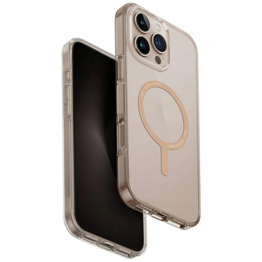 Pouzdro Pro Iphone 16 Pro Max Uniq Clario Magclick Charging Průhledný/zlaté