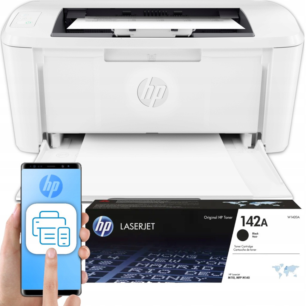 Malá výkonná laserová tiskárna Hp Laser Jet M110w Tisk Mono Toner Wifi