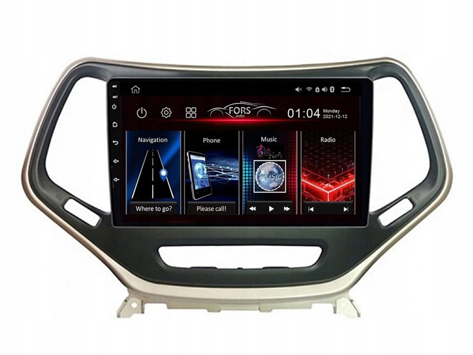 Android rádio FS2-Ultra Jeep Cherokee 2014-2017 2/32GB, CarPlay AndroidAuto