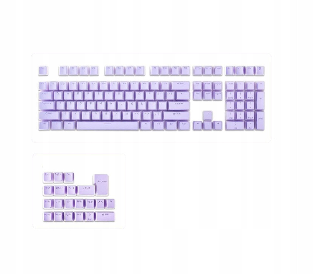 Klávesy pro mechanickou klávesnici Pbt Keycaps Pudding 129ks Purple Fiole