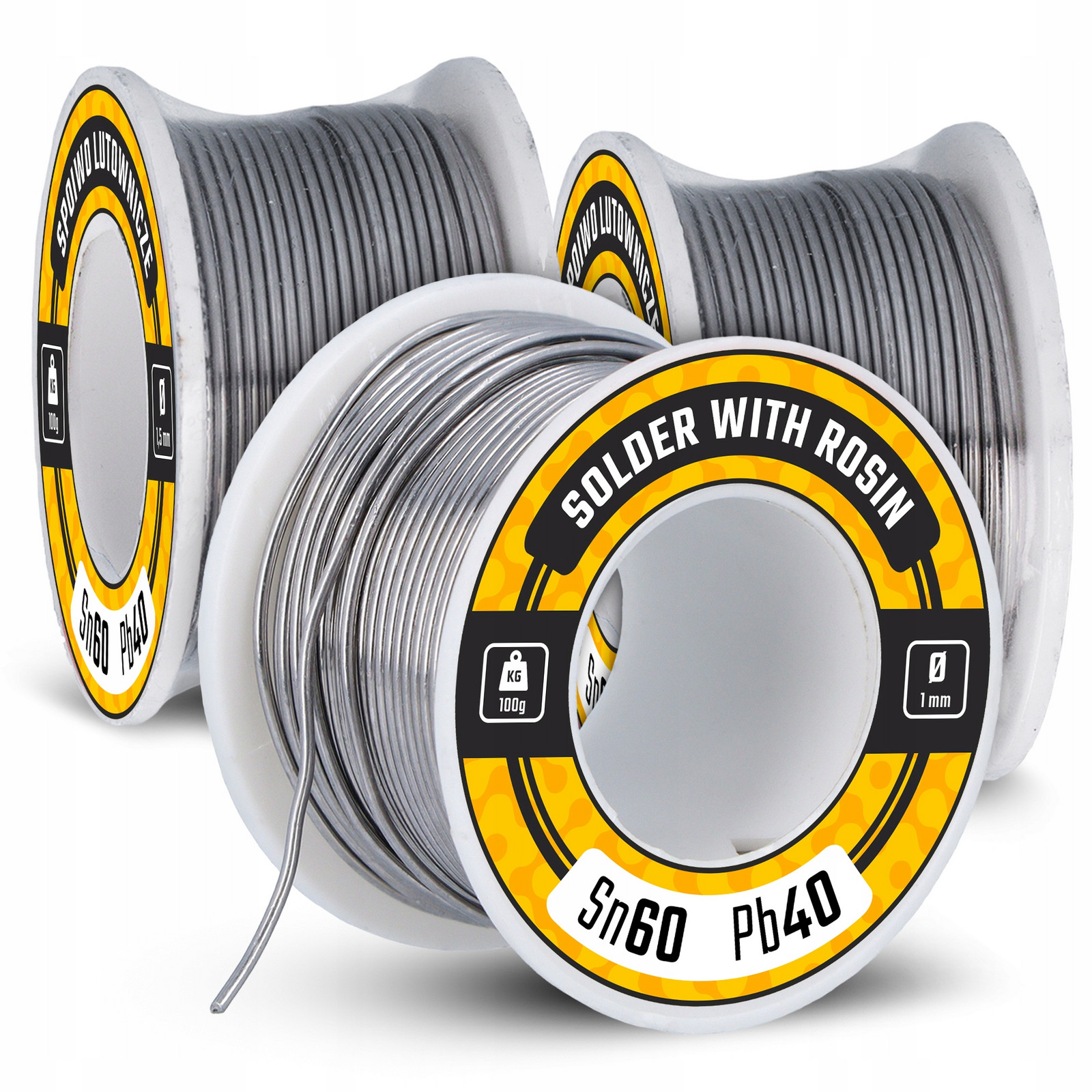 3x Cín Pájecí Páječka 1,5 mm 100 g Kalafuna Pájka v roli Olovo