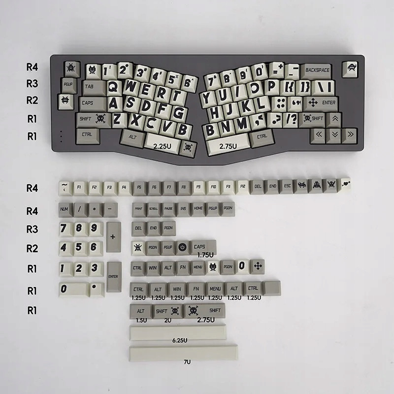 Klávesy pro mechanickou klávesnici Pbt Profile Cherry 140ks Big Letter Rb