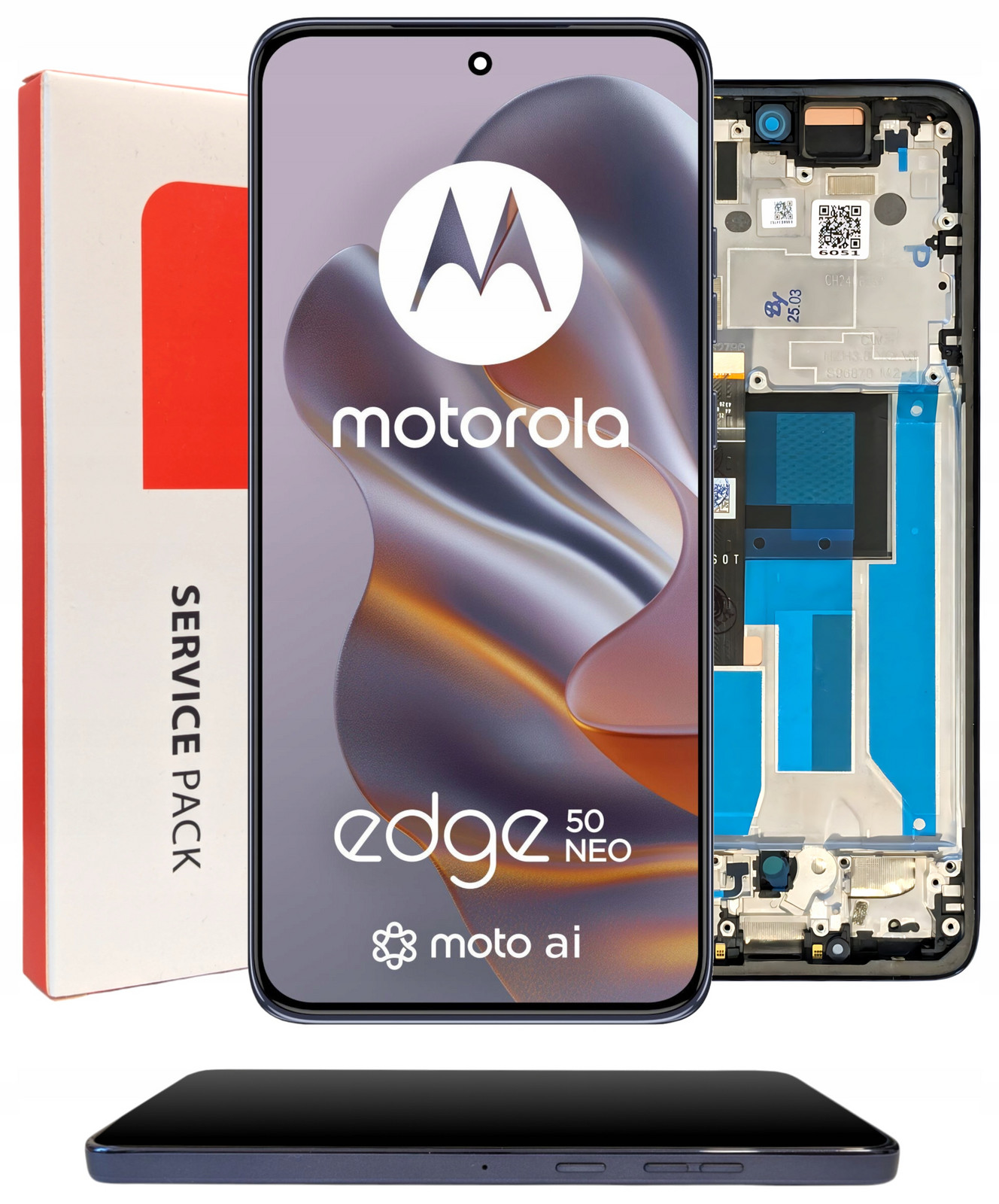 Originální LCD Dotykový Displej Pro Motorola Edge 50 Neo Rámeček Černý