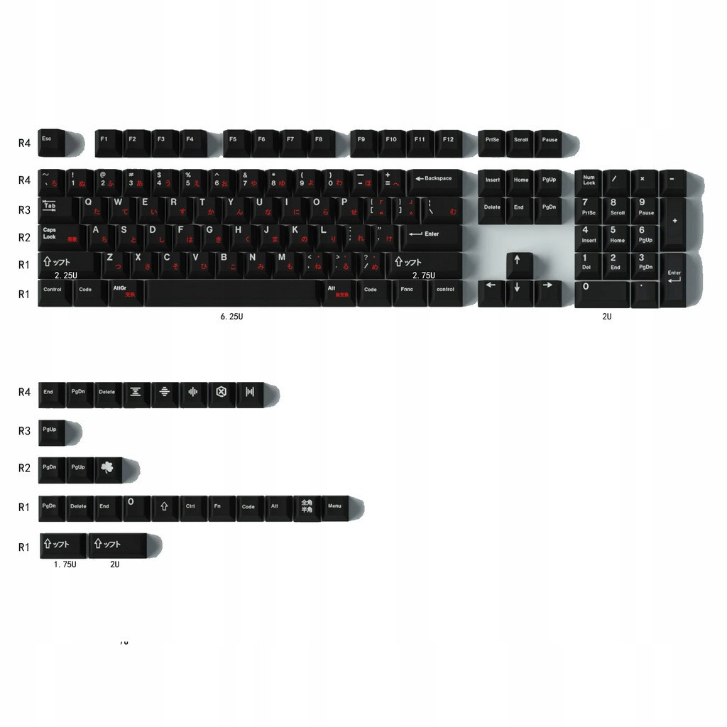 Klávesy pro mechanickou klávesnici Pbt Profile Cherry 129ks Gmk Wrc