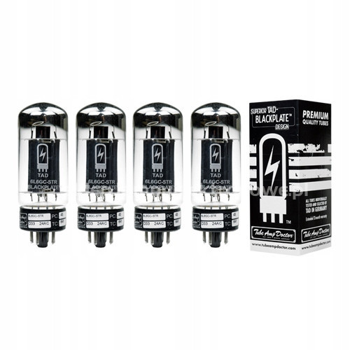 6L6GC-STR Blackplate RCA-Style Tad Premium Selected 4 ks – vybraný čtverec