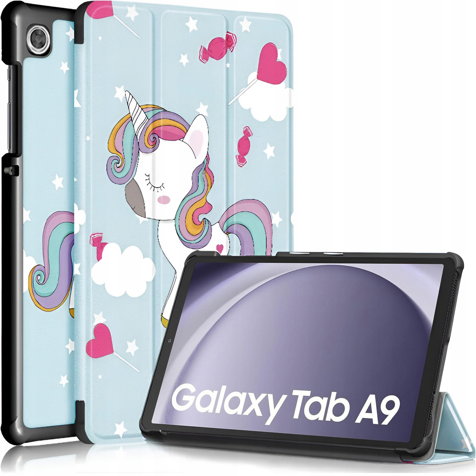 Pouzdro pro Samsung Galaxy Tab A9 2023 8.7 X110/X115 na tablet Unicorn Sklo