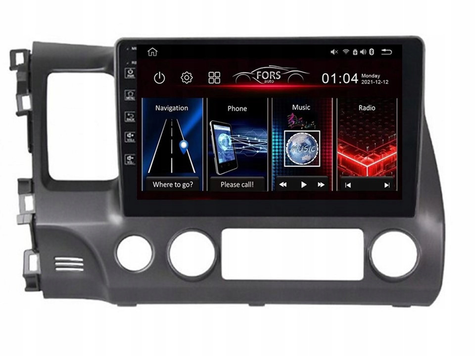 Rádio Android FS-Max4 Honda Civic 2006-2011 4/32 CarPlay Android Auto 8-cor