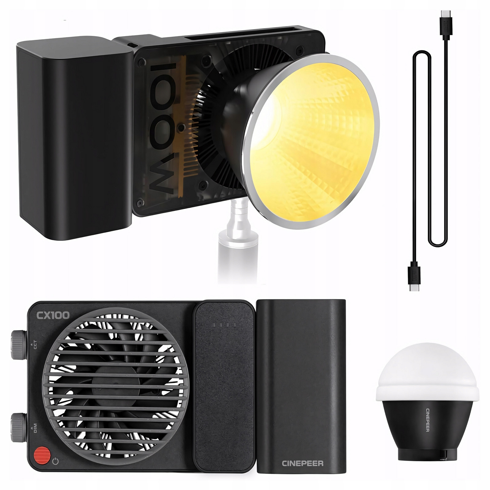 Led studiová lampa přenosná pro videofotografii, proměnlivá barva příslušenství