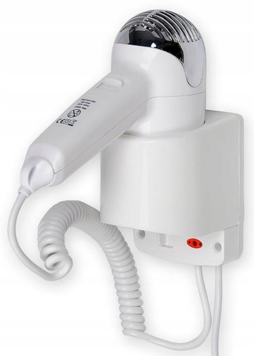 Nástěnný hotelový vysoušeč vlasů 1400W Warmtec P3 Prestige