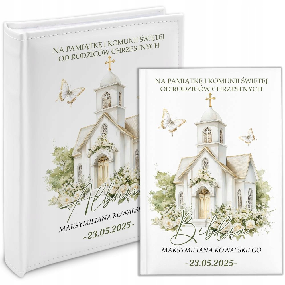 Sada Album Bible Dárek K Svatému Přijímání Od Kmotrů