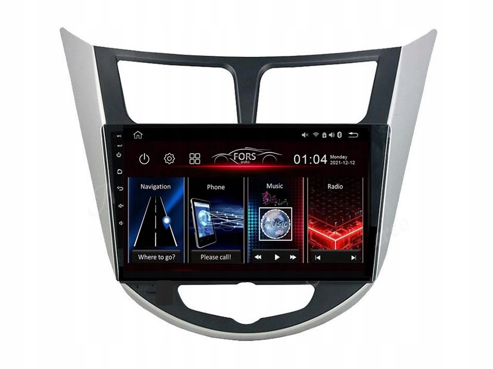 Rádio Android FS2-Pro Verna I25 Accent 2/32 CarPlay Android Auto 8jádrové
