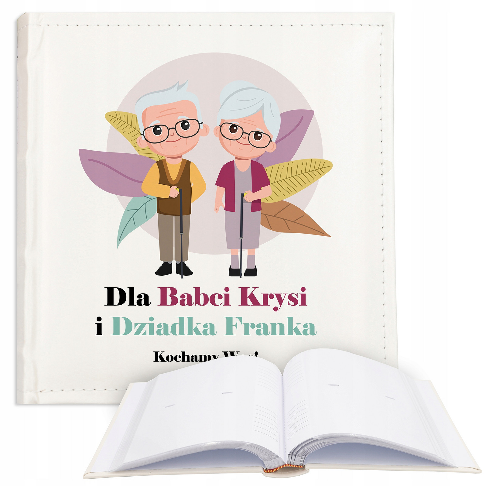 Album Kůže dárek Pro Babičku A Dědečka Vzory Jméno