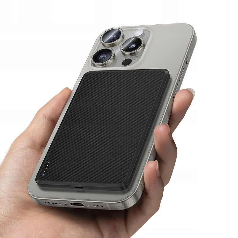 Benks Power bank 5000 mAh typ C magnetický s indukčním nabíjením, černý