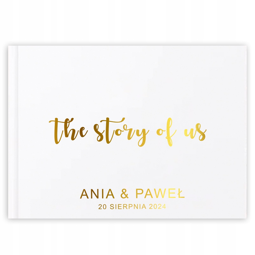 Album Personalizovaná Svatební Kniha Hostů Zlatý Nápis 50 Bílých Listů