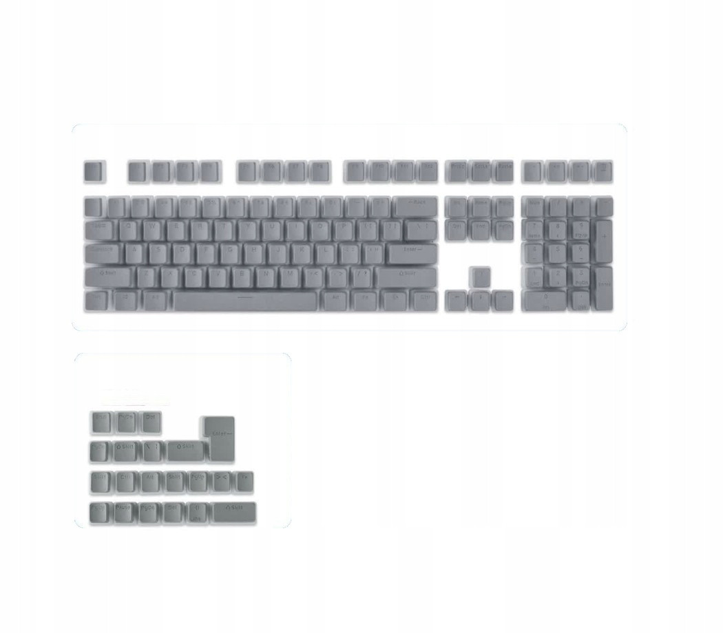 Klávesy pro mechanickou klávesnici Pbt Keycaps Pudding 129ks Gray Šedé
