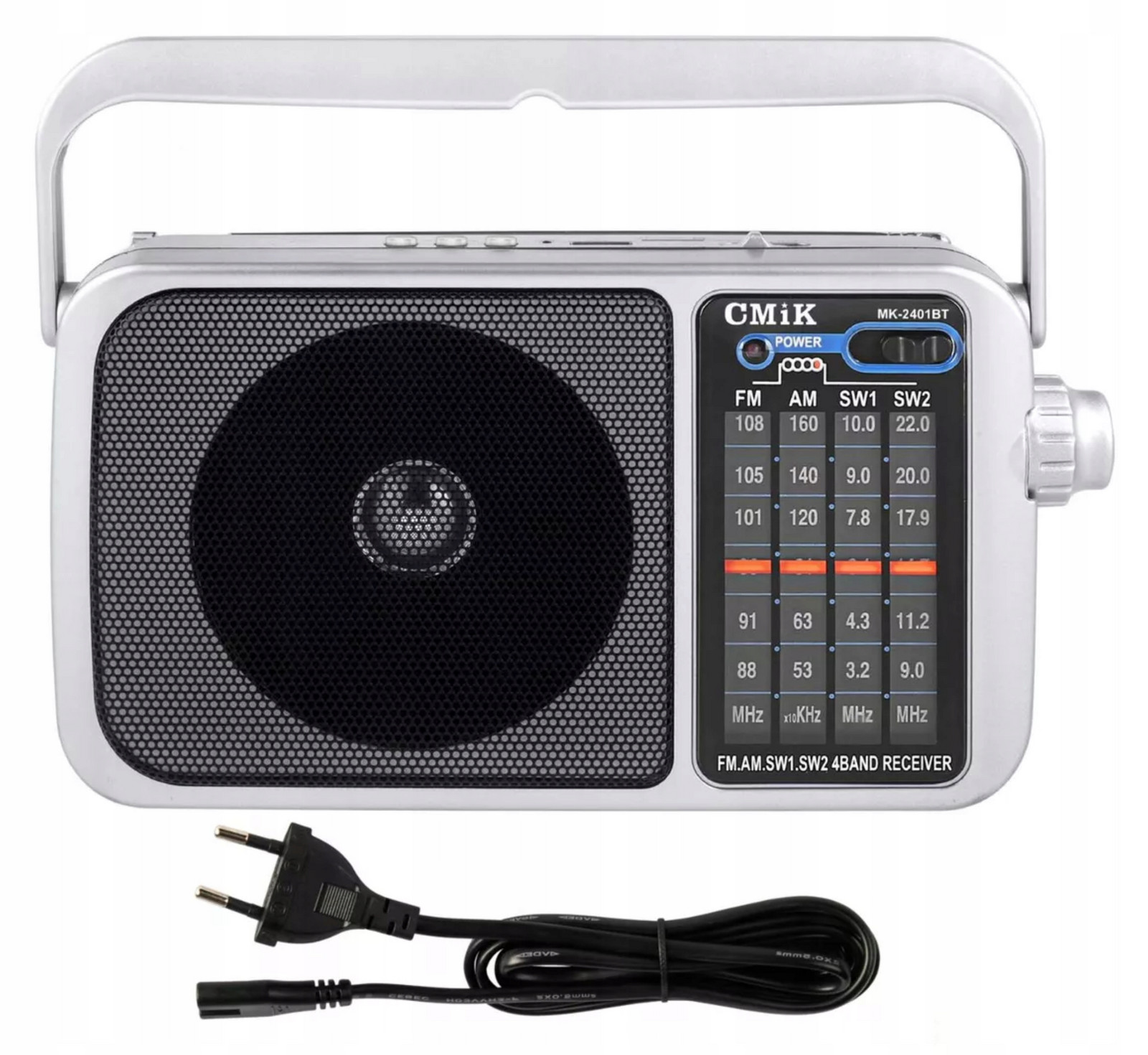 Přenosné Kuchyňské Rádio Na Baterii Bluetooth Usb Tf MP3 FM/AM/SW1/SW2