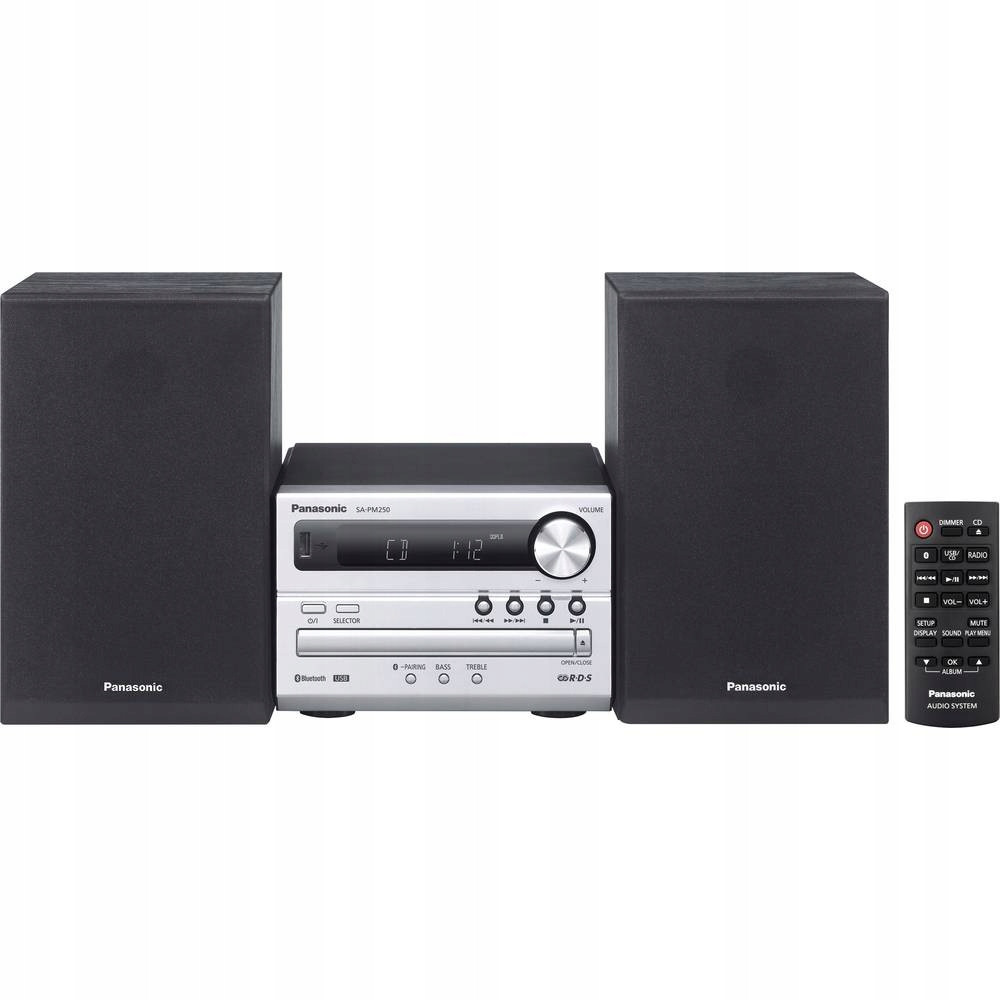 Věž Panasonic Micro HiFi SC-PM250EG-S 20 W Rms CD Fm rádio Bluetooth