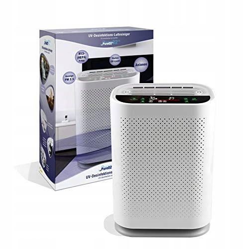 Čistička vzduchu s Uv lampou, filtr H13 Hepa 4v1, Leicke Pure O²