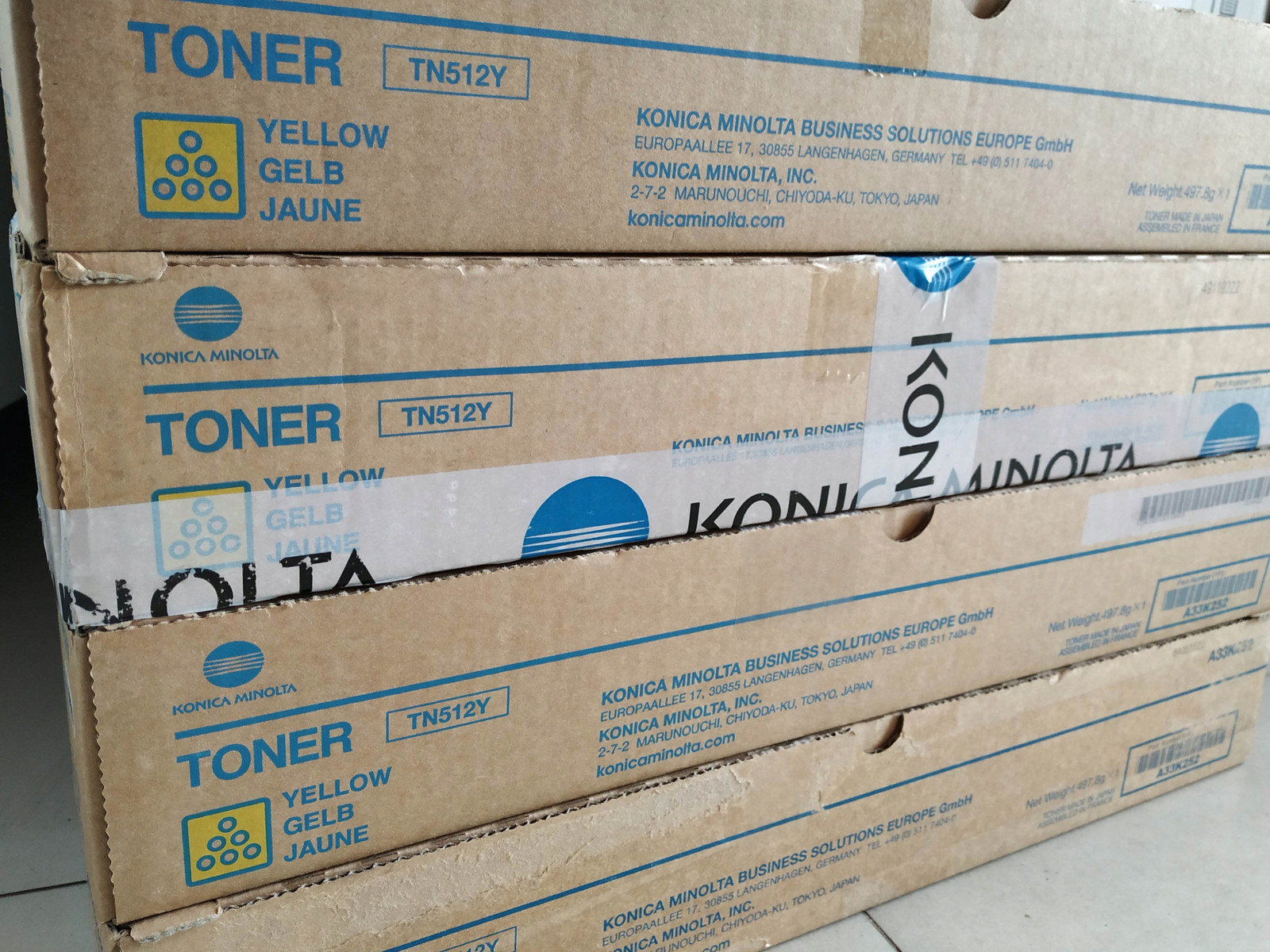 Toner Minolta TN-512 TN512 Yelllow A3K252 orig C454 C554 Akce