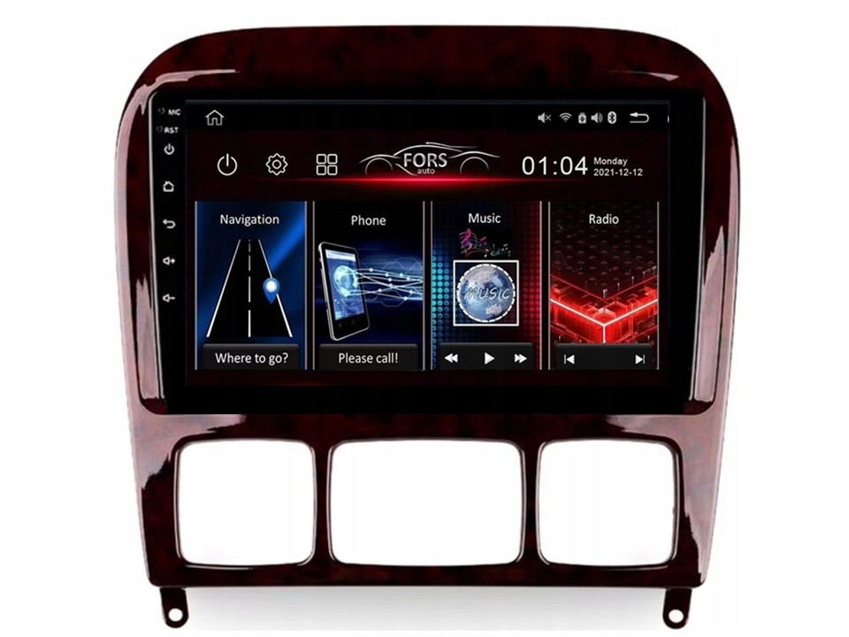 Android rádio FS1-Lite Benz třídy S (W220) 2006+