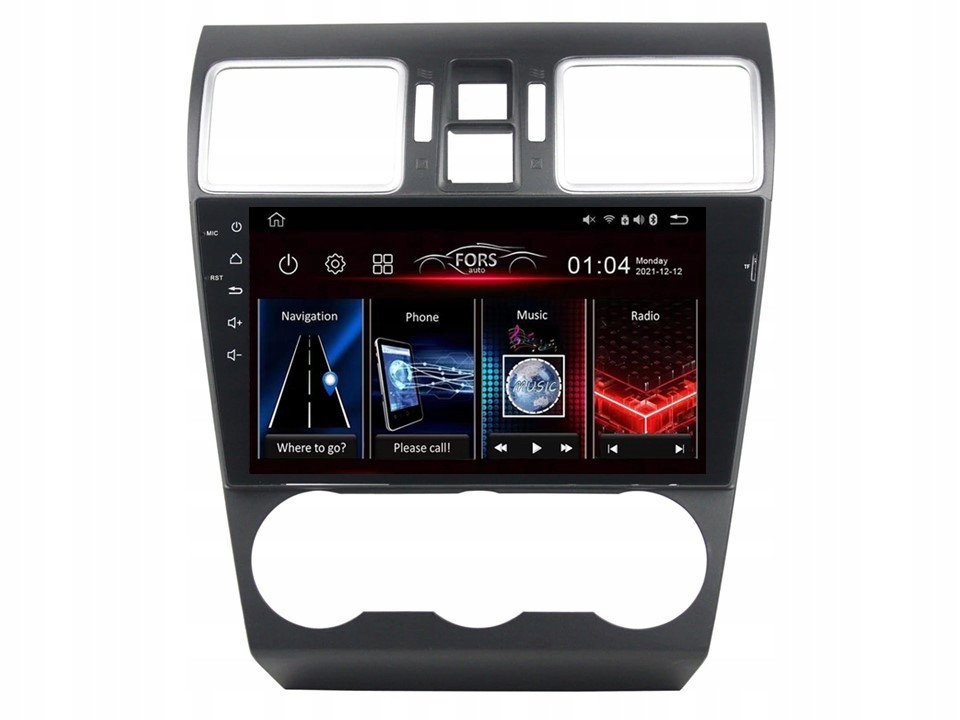 Android rádio FS-Max4 XV Crosstrek Levorg 4/32 CarPlay Android Auto 8-core