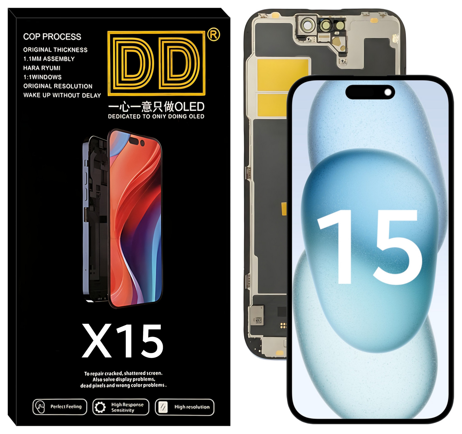 Displej Pro Apple Iphone 15 Soft Oled, Vyměnitelný Čip A3090 A2846