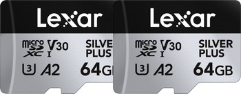 Lexar microSDXC Professional Silver Plus R205/W100 2x 64GB MicroSD karta