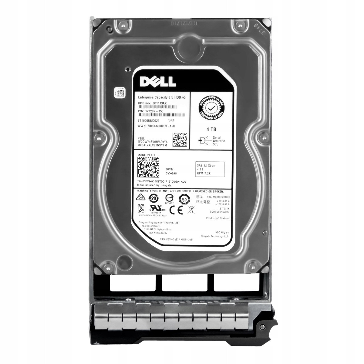 Dell 0YXG4K 4TB 7.2K 128MB SAS-3 3.5'' ST4000NM0025