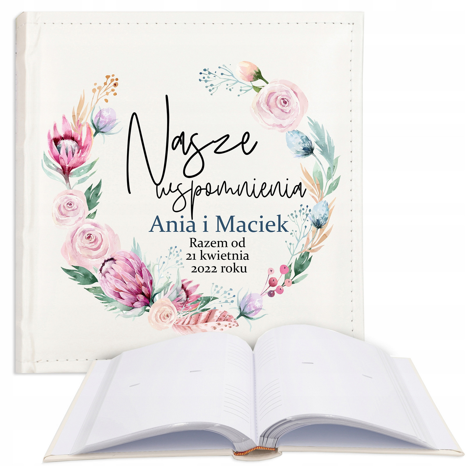 Album Vzpomínek dárek Svatební Kůže Vzory Jméno