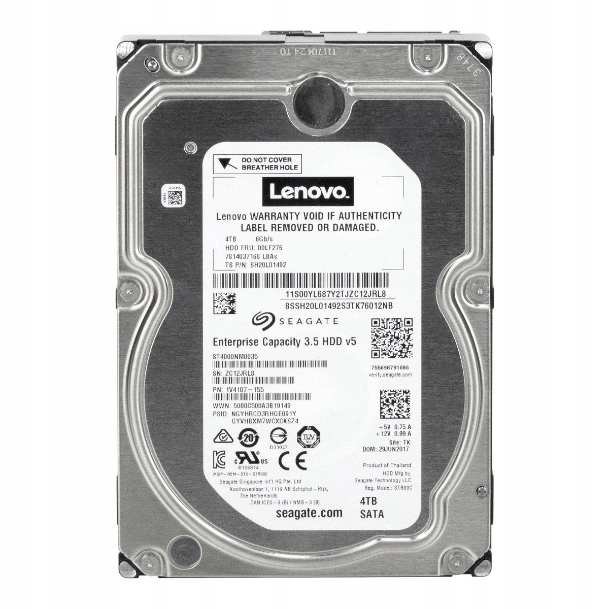 Lenovo 00LF276 4TB 7.2K 128MB Sata III 3.5'' ST4000NM0035