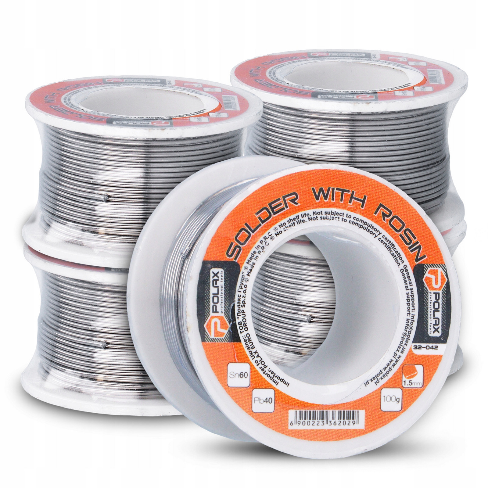 5 x Cín Pájení Kalafuna 1,5 mm 100 g Pájecí pojivo Lut Spojovací olovo