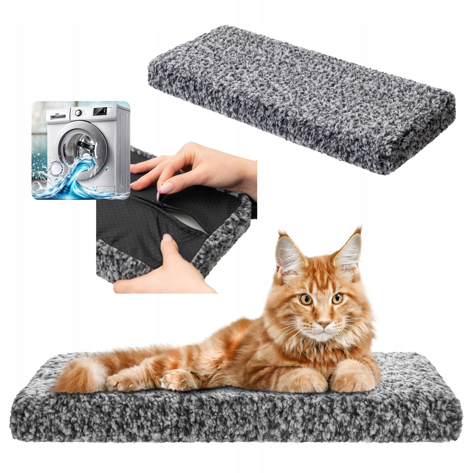 pelíšek pro kočky Matrace na parapet Parapeciak Polštář Kočičí podložka 60x25cm