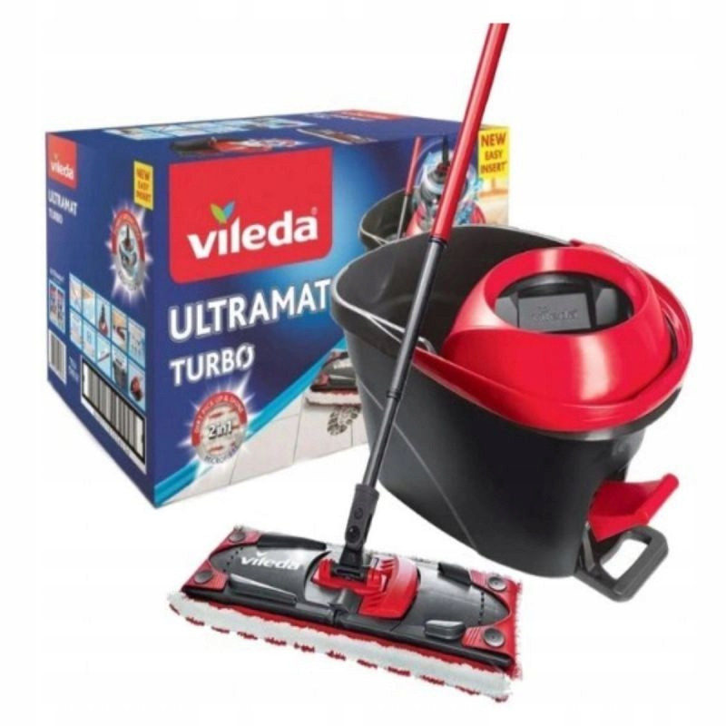 Vileda Rotační Plochý Mop Ultramax Ultramat Turbo Easy Wring Pro Rotující