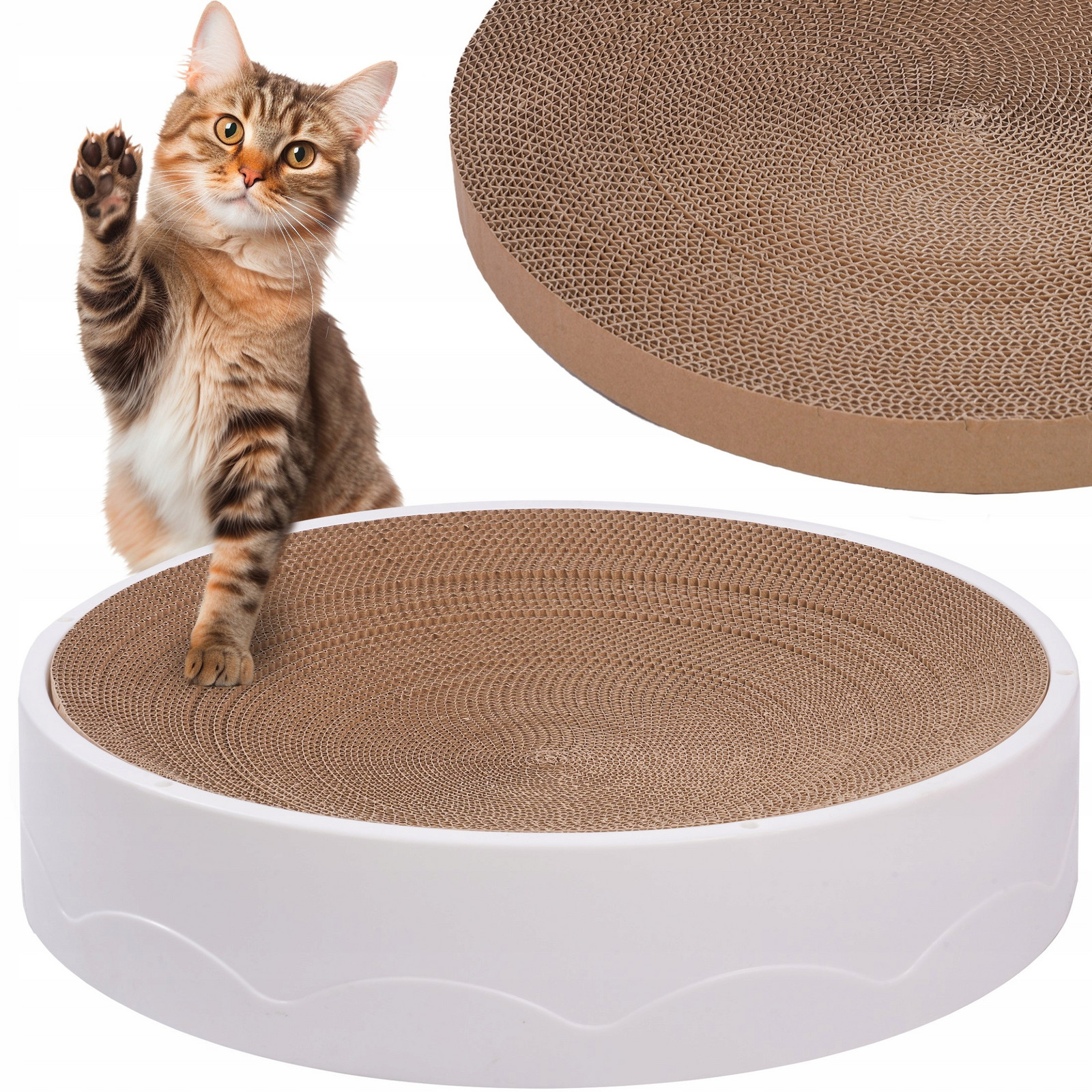 Sada škrabadel s Přídavnou vyměnitelnou vložkou pro kočky ekologická, Kartonová