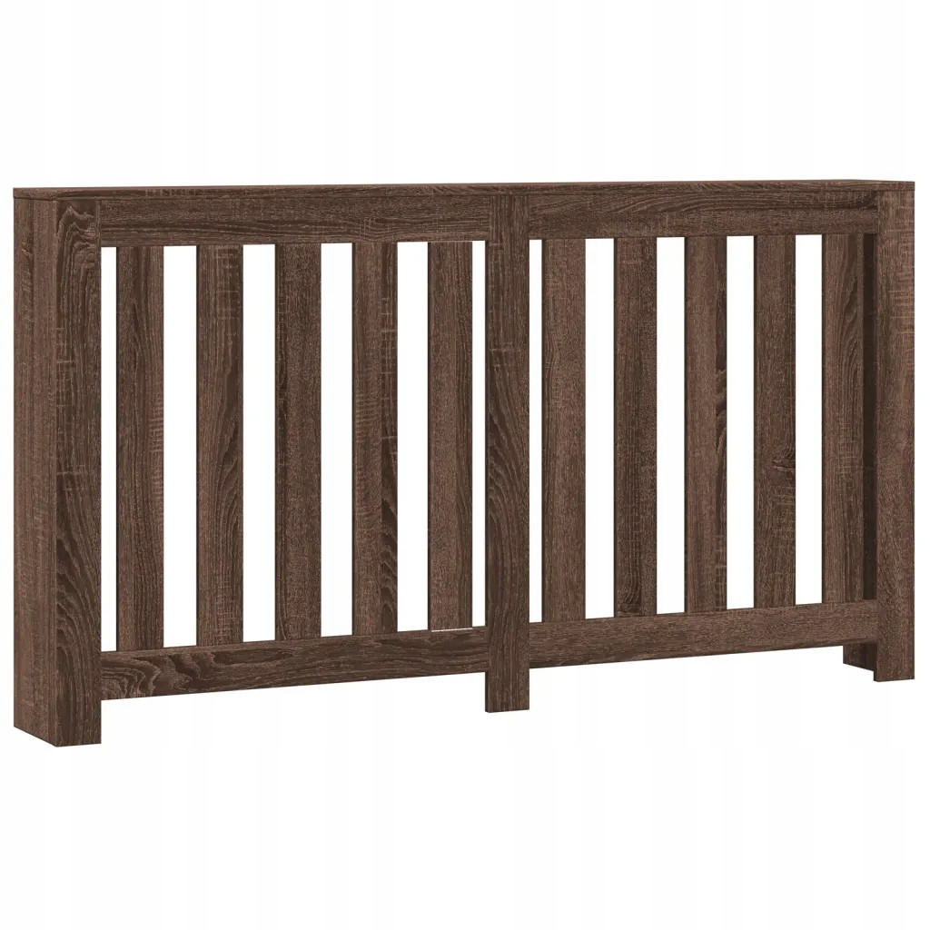 Kryt na radiátor, hnědý dub, 149 x 20 x 82 cm