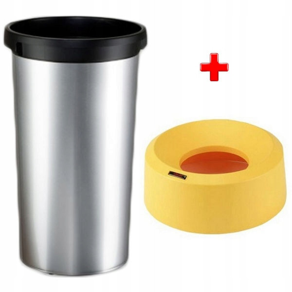 Vileda Iris kulatý koš 50 l 137667 kulatá nálevková krytka žlutá 137672