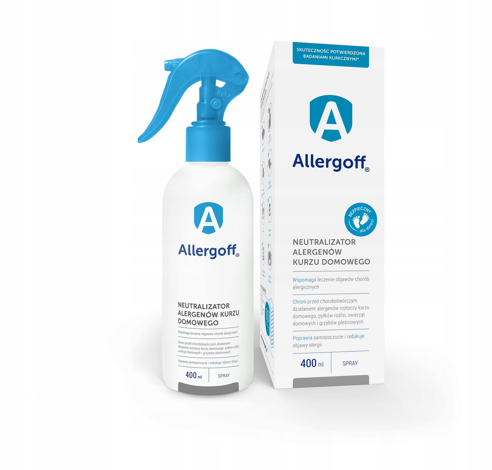 Allergoff Sprej Na Roztoče Alergeny utěrky Neutralizátor Roztočů