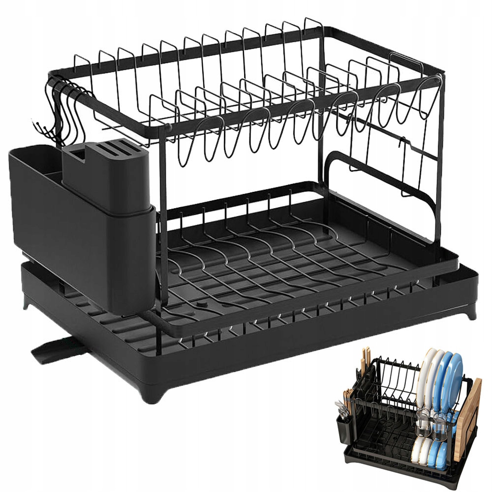 Sušička, Odkapávač Na Nádobí, Dvouúrovňový, Stojící Kuchyňský Odtok Na Nádobí