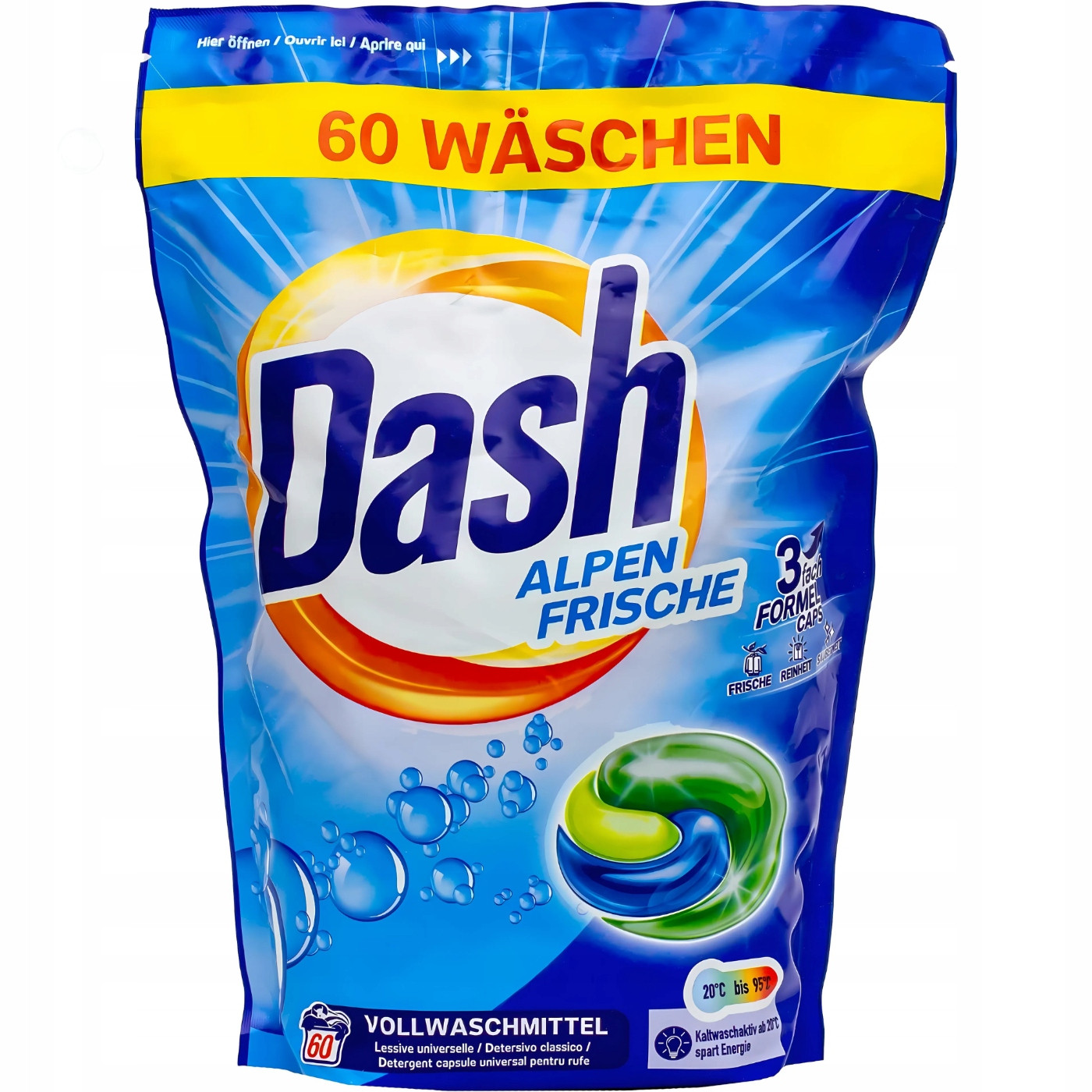 Dash 3v1 Kapsle na praní tkanin Univerzální Alpen 60ks