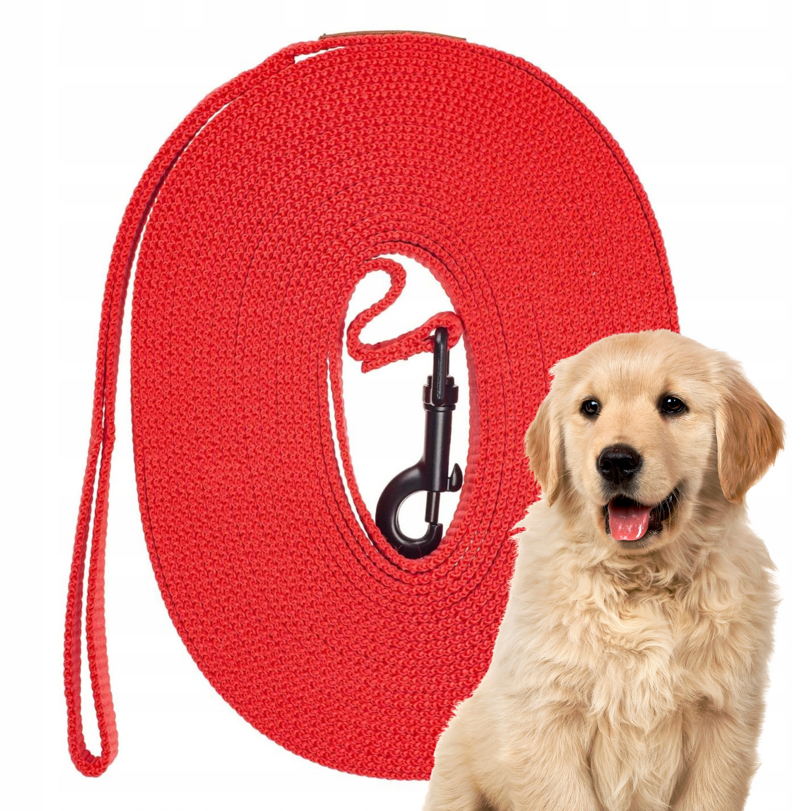 Silná Procházková Tréninková Linka pro psa štěněte 5 metrů Ukory Červená