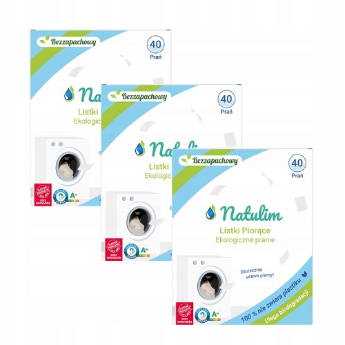 Natulim Ekologické listy na praní Bez zápachu – 120 praní vegan bio