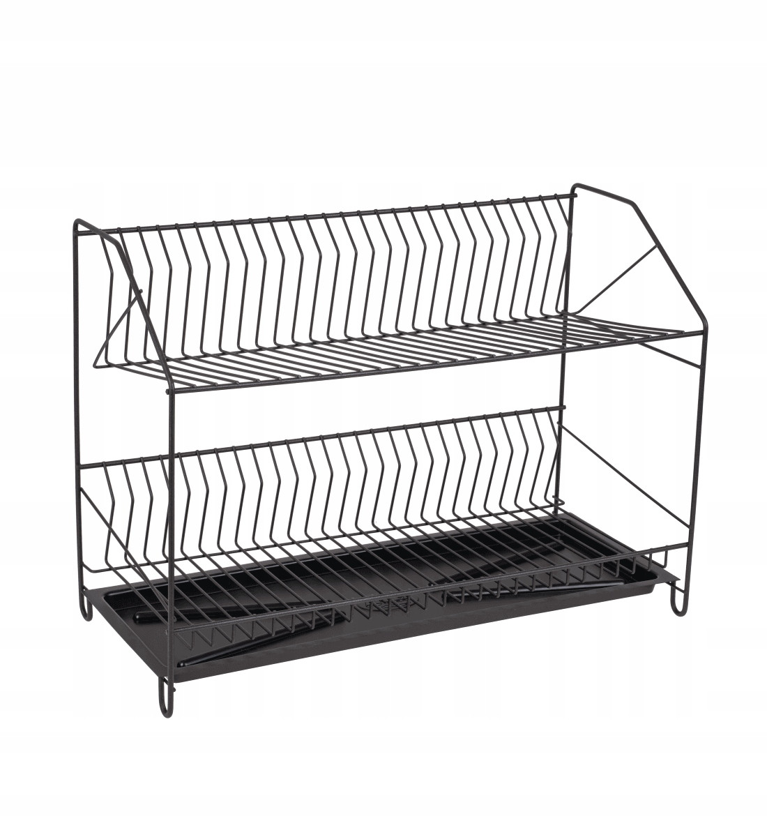 Ander odkapávač odkapávač na nádobí dvouúrovňový 50 cm černý