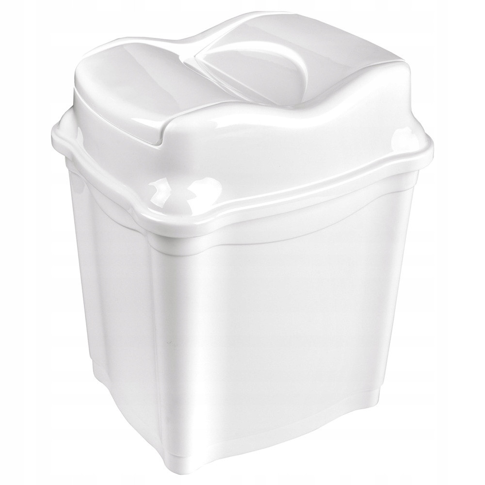 Odpadkový koš plastový, bílý, 16 l