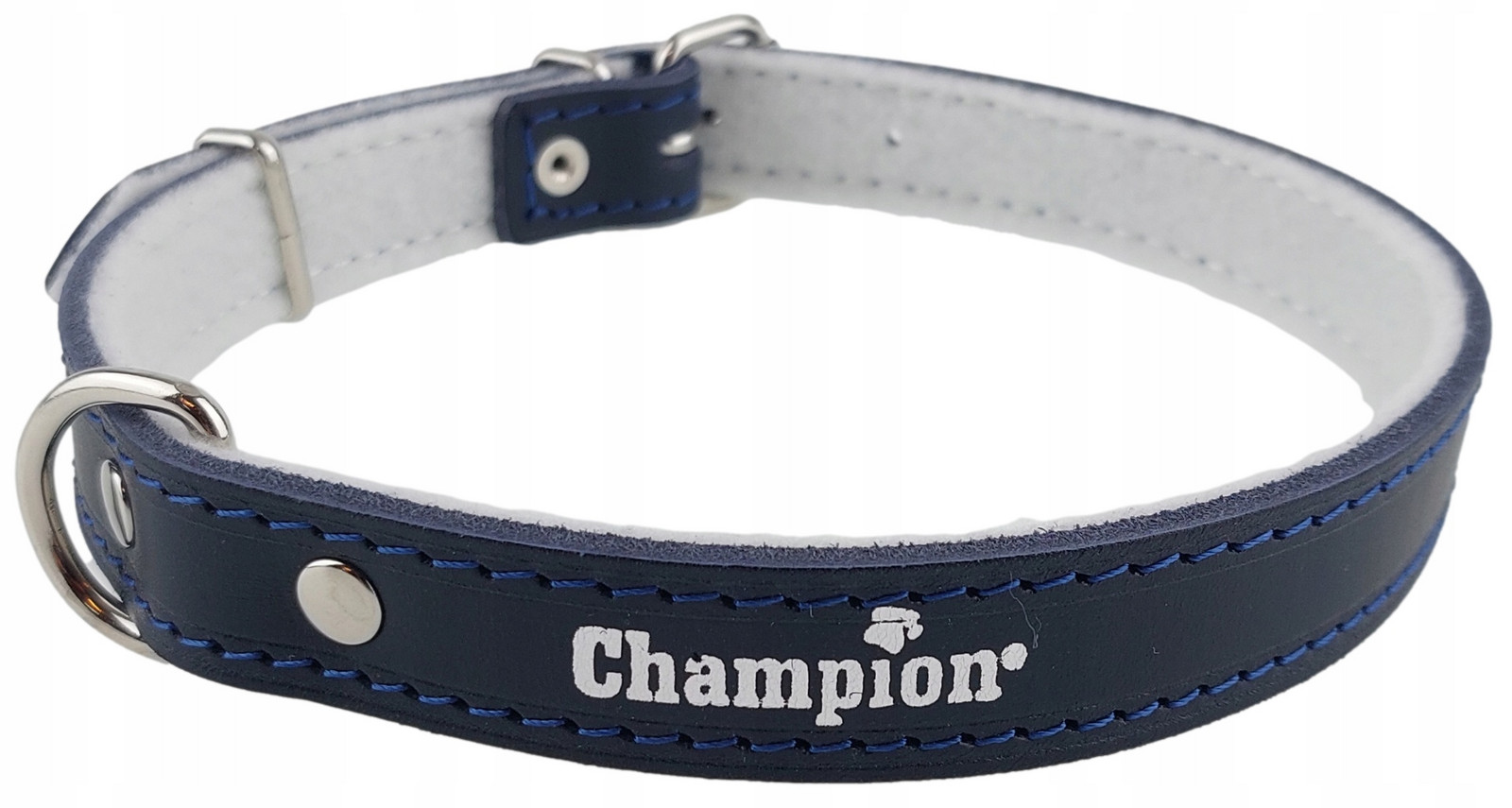 Polský výrobce Champion Přírodní obojek Lícová kůže 65 cm/2,5 cm Granát