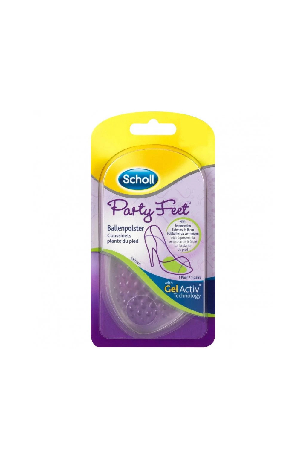 Scholl Polštářky pod bříška chodidel Party Feet™ Gel Activ (Ball of Foot) 1 pár