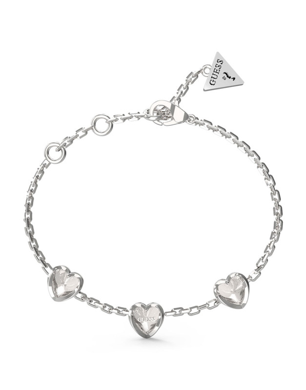 Guess Romantický ocelový náramek se srdíčky Mon Amour JUBB04611JWRH 21 cm