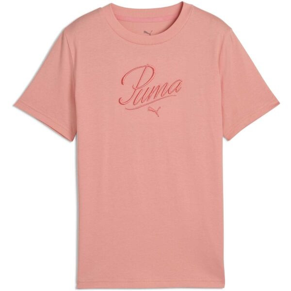 Puma ESSENTIALS SCRIPT TEE G Dívčí triko, bílá, velikost