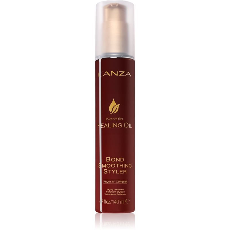 L'anza Keratin Healing Oil Bond Smooter Styler bezoplachová kúra pro lesk a hebkost vlasů 140 ml